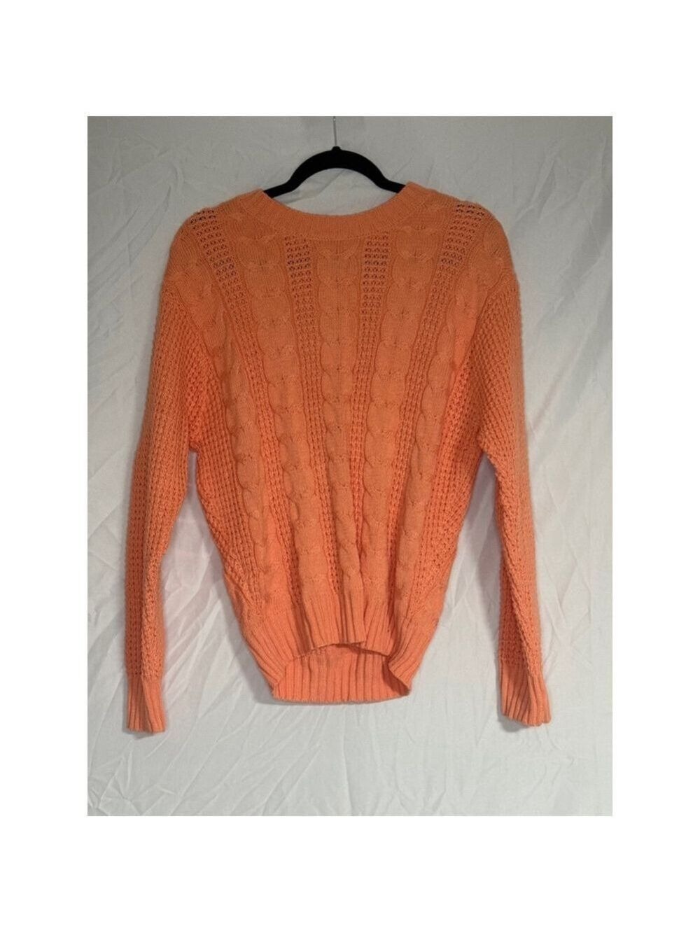 Women's American Eagle Orange Cable Knit Sweater Size S